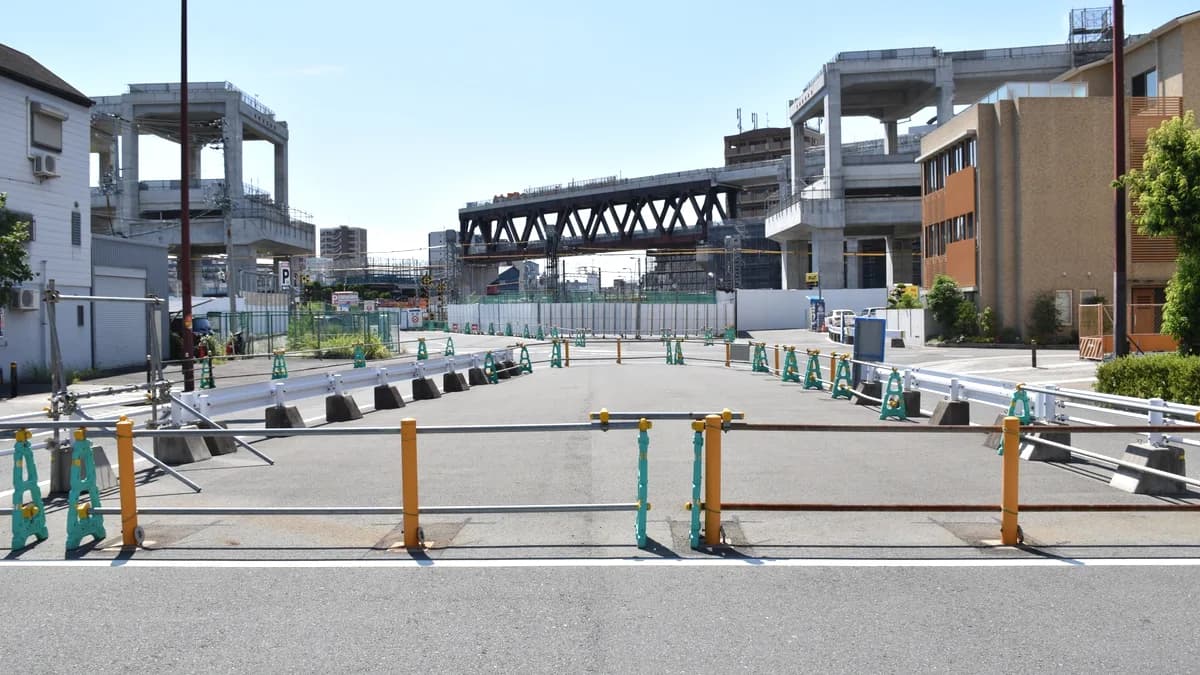 都市計画道路歌島豊里線（淡路駅付近）