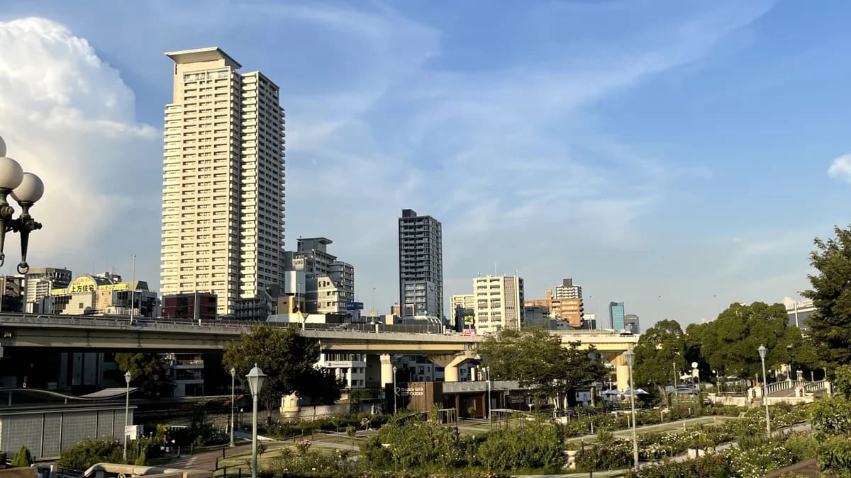 夕方の街並み